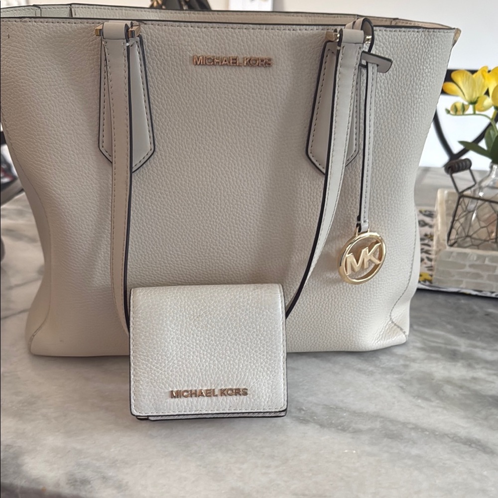 Michael Kors Cream Saffiano Leather Tote